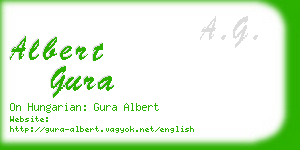 albert gura business card